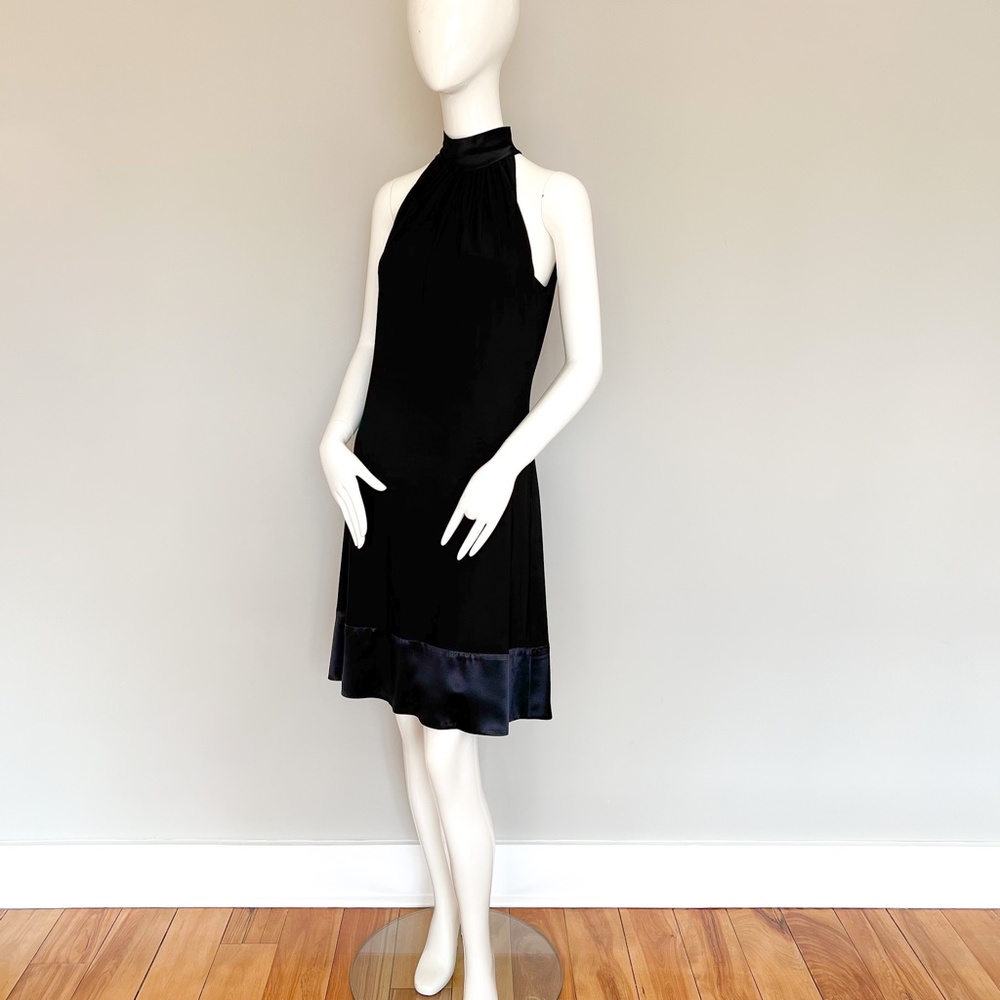 Lauren Ralph Lauren Little Black Dress Mock Neck Sleeveless Short Mini Party 8